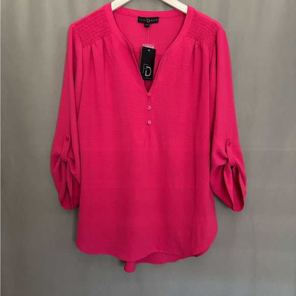 Fred David Tops - NWT Pink Women's Top by Fred David long sleeve